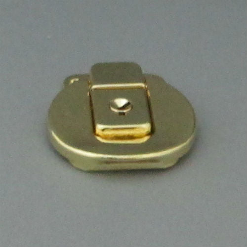 No.1619パチン錠(鍵付)真鍮メッキ(2個セット) 鉄製【EKT】