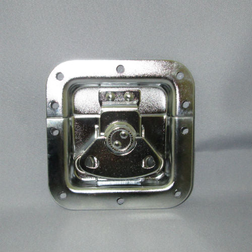 No.1700-1305皿付ロータリー錠 鍵無 クローム(鉄製) 【EKT】