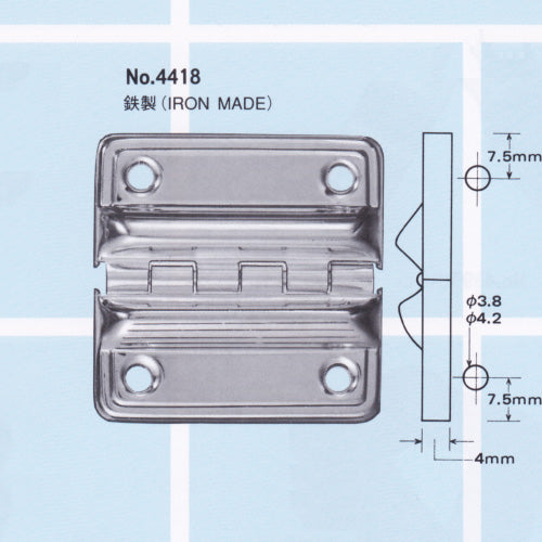 No. 4418　丁番(鉄製)黒ニッケルサテーナ