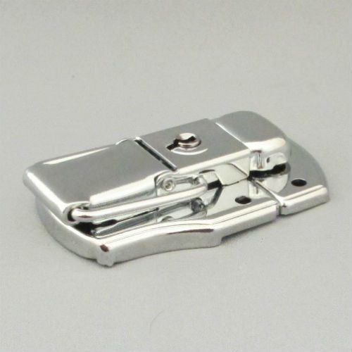 No.1649パチン錠鍵付 クローム(段付き) 鉄製【EKT】